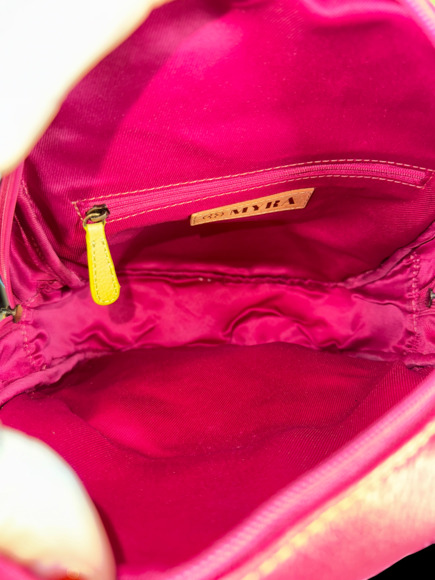 Myra Bag Leather Colorblock "Color Pointe" Backpack - New - Picture 12 of 12